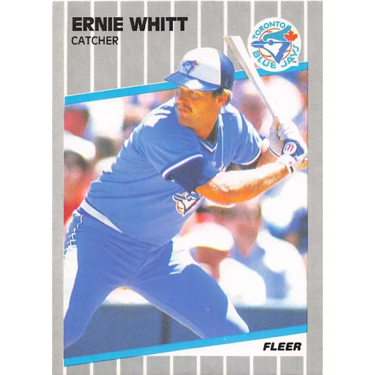 1989 Fleer #248 Ernie Whitt EX Excellent Toronto Blue Jays Baseball Card  Image 1