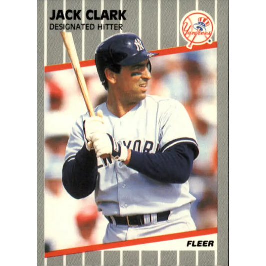 1989 Fleer #252 Jack Clark EX Excellent New York Yankees Baseball Card  Image 1