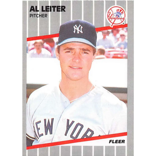 1989 Fleer #257 Al Leiter EX Excellent New York Yankees Baseball Card  Image 1