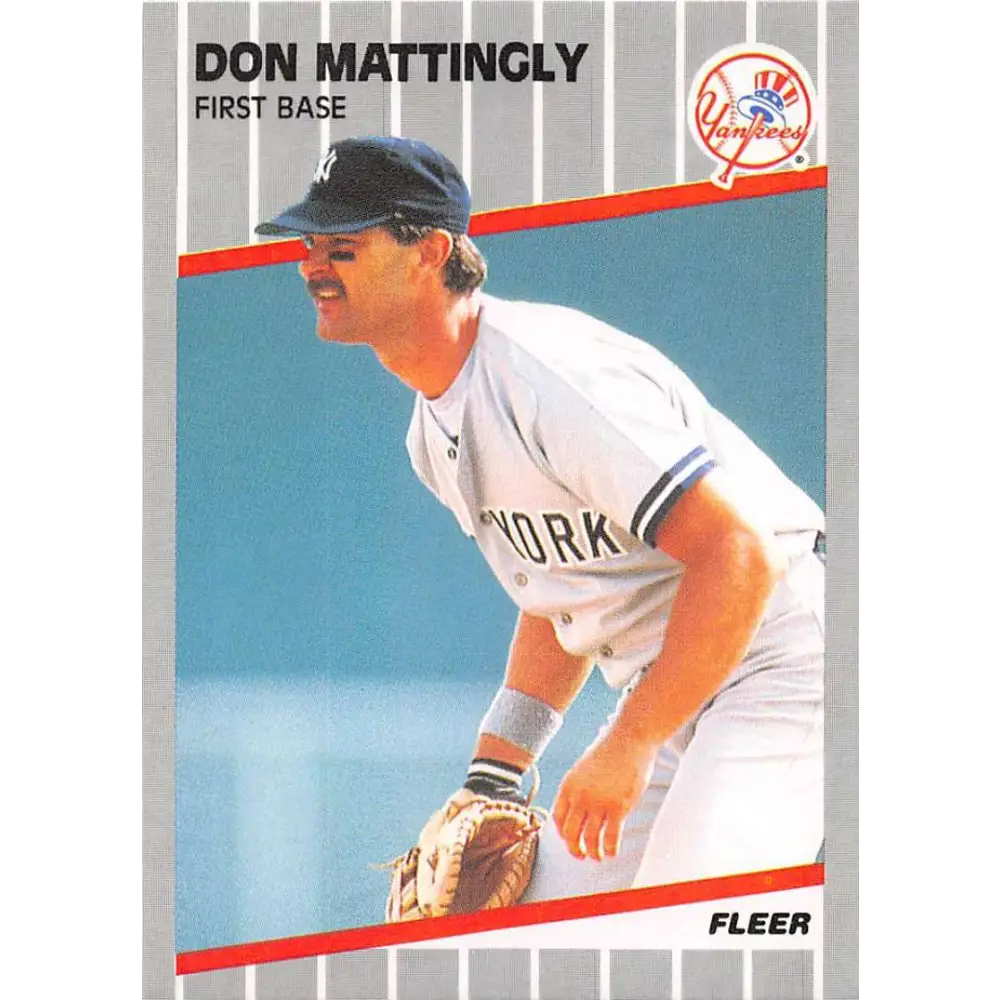 1989 Fleer #258 Don Mattingly EX Excellent New York Yankees Baseball Card  Image 1