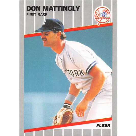 1989 Fleer #258 Don Mattingly EX Excellent New York Yankees Baseball Card  Image 1