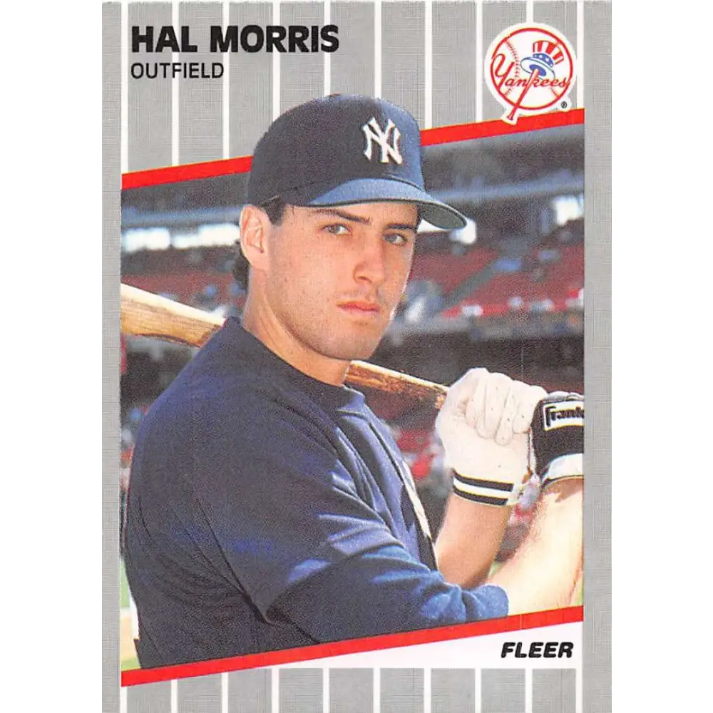 1989 Fleer #260 Hal Morris EX Excellent RC Rookie New York Yankees Baseball Card  Image 1