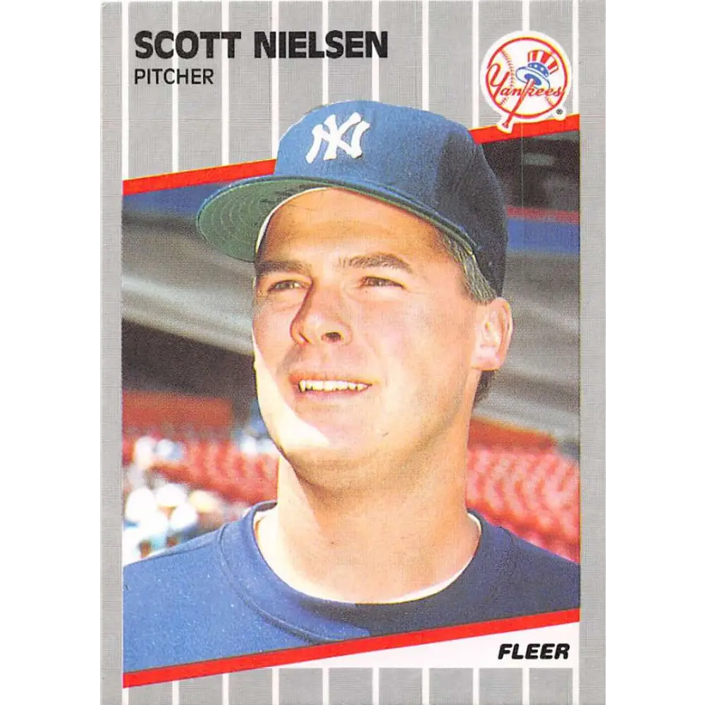 1989 Fleer #261 Scott Nielsen EX Excellent New York Yankees Baseball Card  Image 1