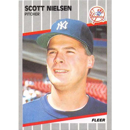 1989 Fleer #261 Scott Nielsen EX Excellent New York Yankees Baseball Card  Image 1