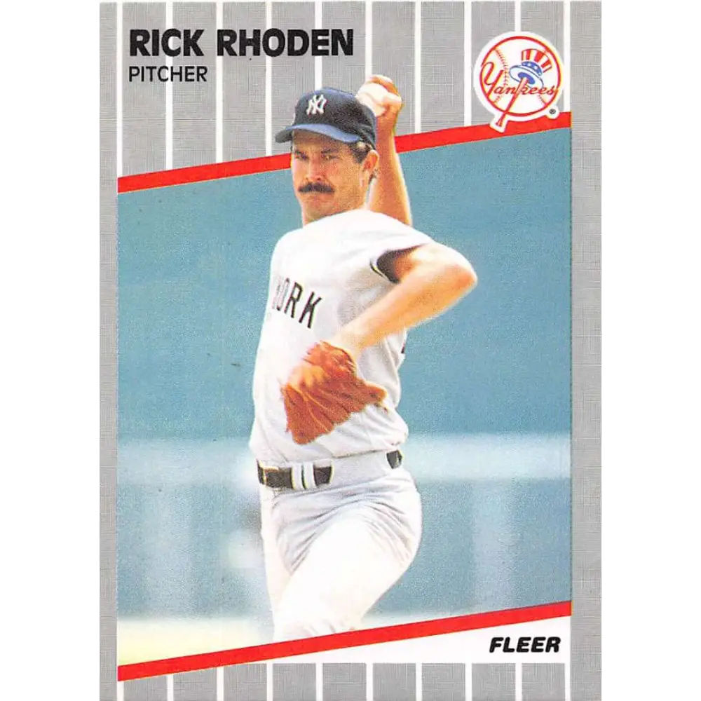 1989 Fleer #266 Rick Rhoden EX Excellent New York Yankees Baseball Card  Image 1