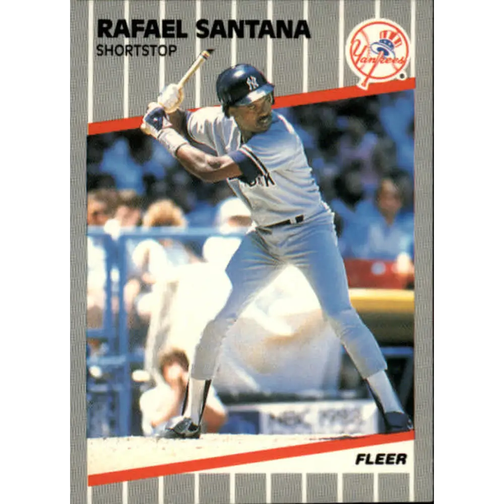 1989 Fleer #268 Rafael Santana EX Excellent New York Yankees Baseball Card  Image 1