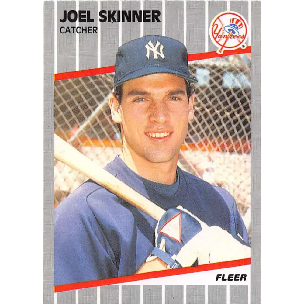 1989 Fleer #270 Joel Skinner EX Excellent New York Yankees Baseball Card  Image 1