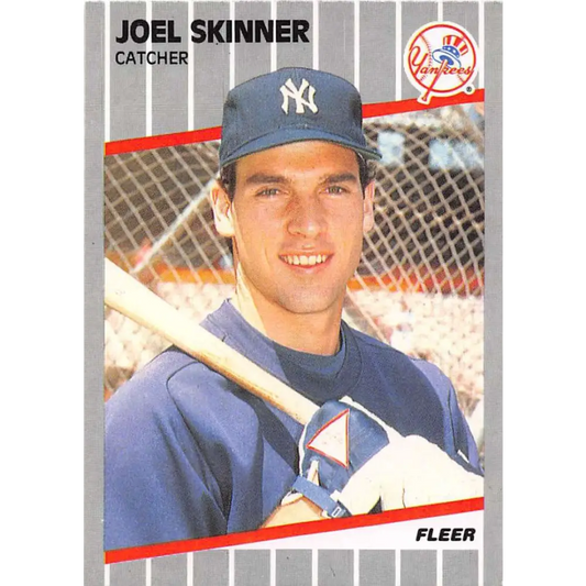 1989 Fleer #270 Joel Skinner EX Excellent New York Yankees Baseball Card  Image 1