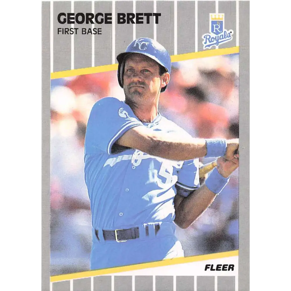 1989 Fleer #277 George Brett EX Excellent Kansas City Royals Baseball Card  Image 1