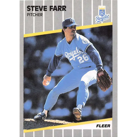 1989 Fleer #281 Steve Farr EX Excellent Kansas City Royals Baseball Card  Image 1