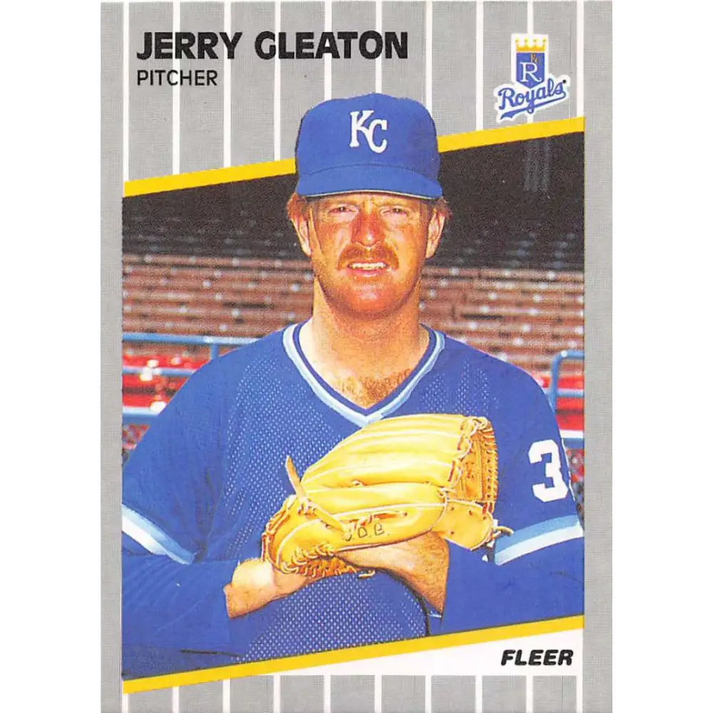 1989 Fleer #282 Jerry Don Gleaton EX Excellent Kansas City Royals Baseball Card  Image 1