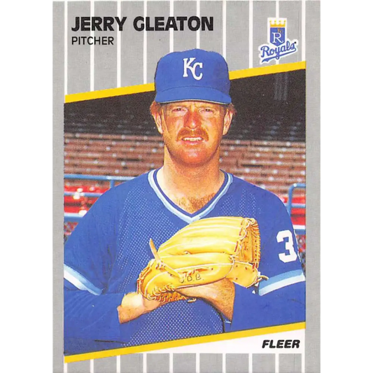 1989 Fleer #282 Jerry Don Gleaton EX Excellent Kansas City Royals Baseball Card  Image 1