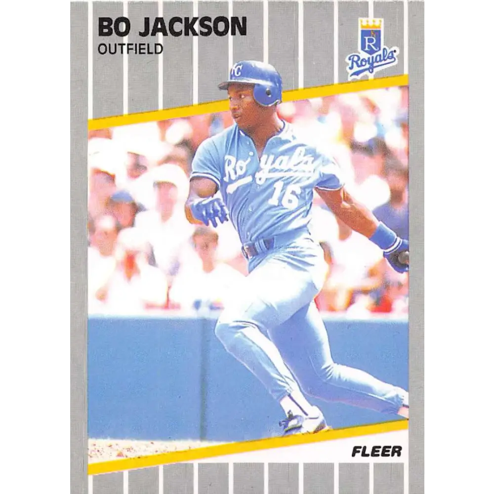 1989 Fleer #285 Bo Jackson EX Excellent Kansas City Royals Baseball Card  Image 1