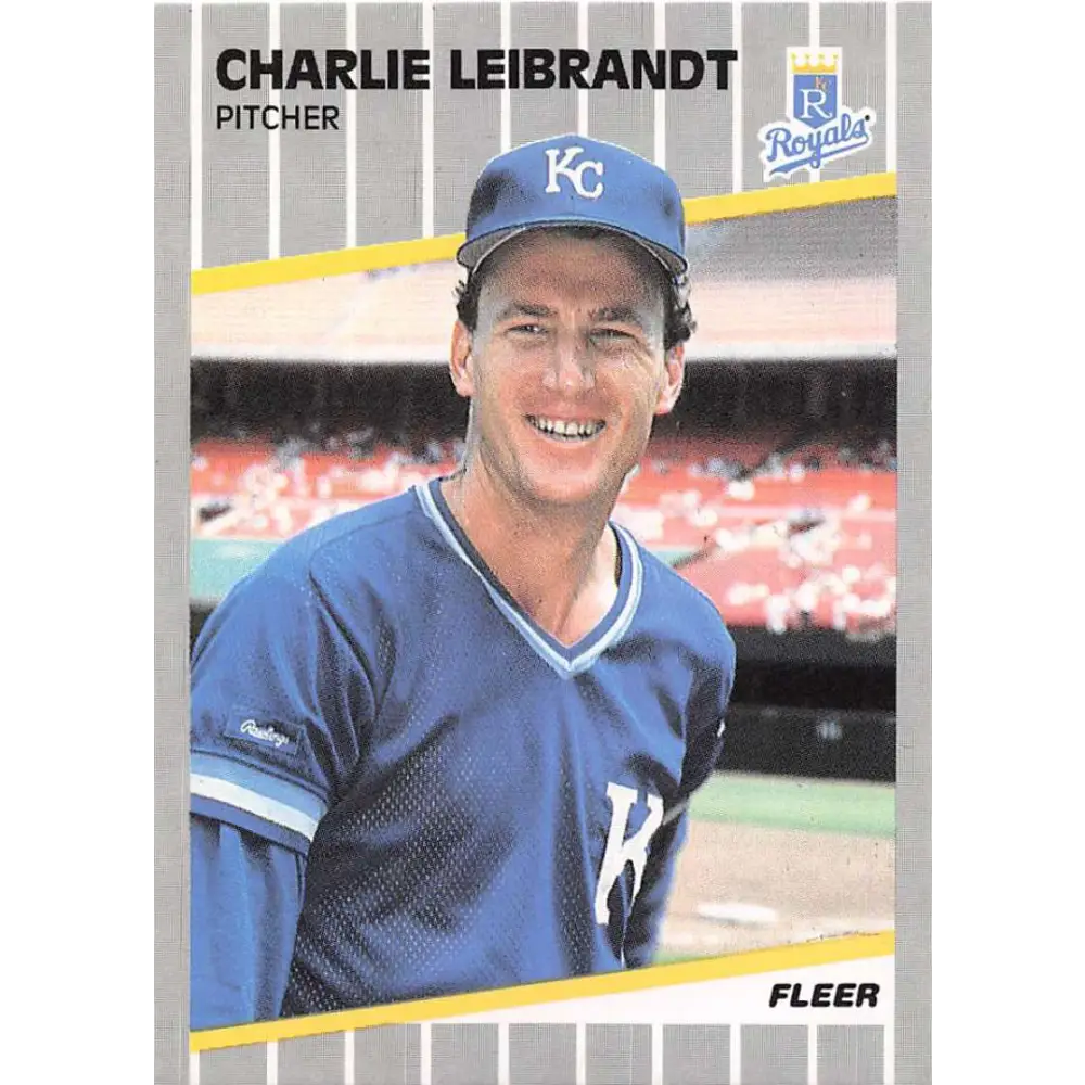 1989 Fleer #286 Charlie Leibrandt EX Excellent Kansas City Royals Baseball Card  Image 1