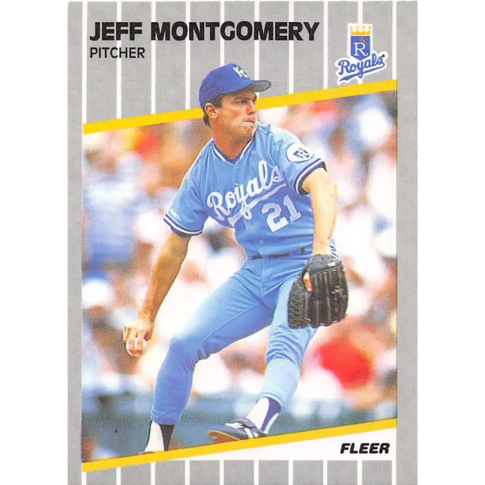 1989 Fleer #288 Jeff Montgomery EX Excellent Kansas City Royals Baseball Card  Image 1