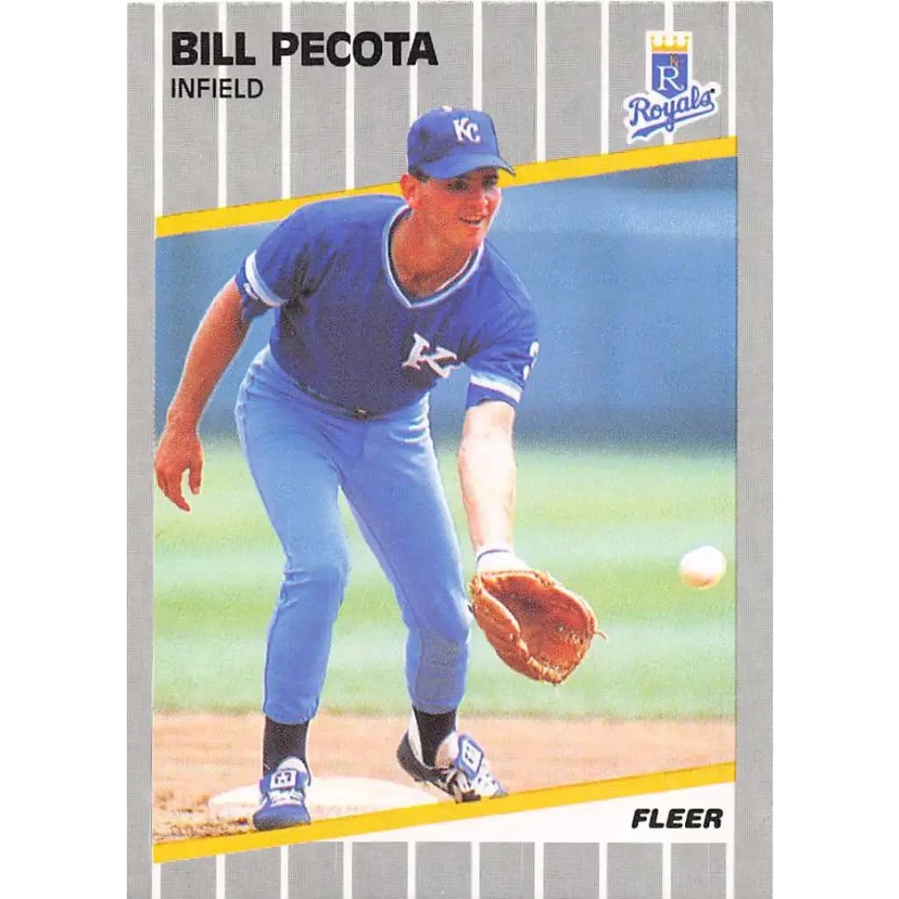1989 Fleer #289 Bill Pecota EX Excellent Kansas City Royals Baseball Card  Image 1