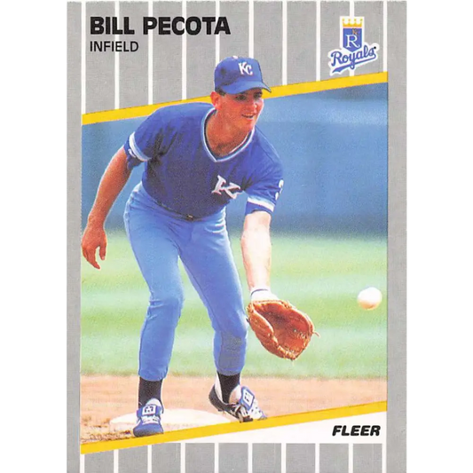 1989 Fleer #289 Bill Pecota EX Excellent Kansas City Royals Baseball Card  Image 1