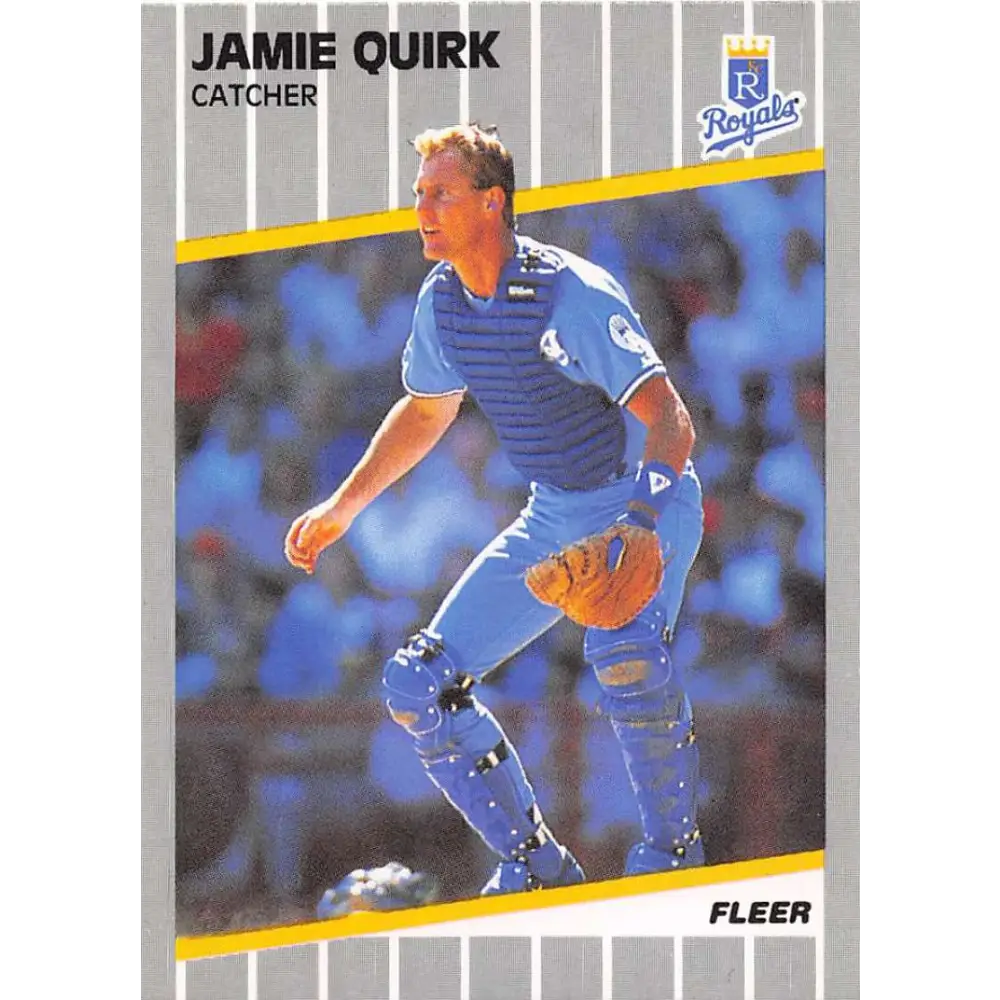1989 Fleer #290 Jamie Quirk EX Excellent Kansas City Royals Baseball Card  Image 1