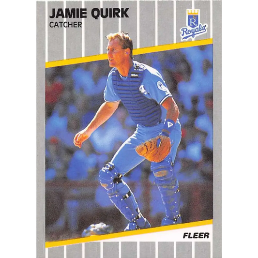 1989 Fleer #290 Jamie Quirk EX Excellent Kansas City Royals Baseball Card  Image 1