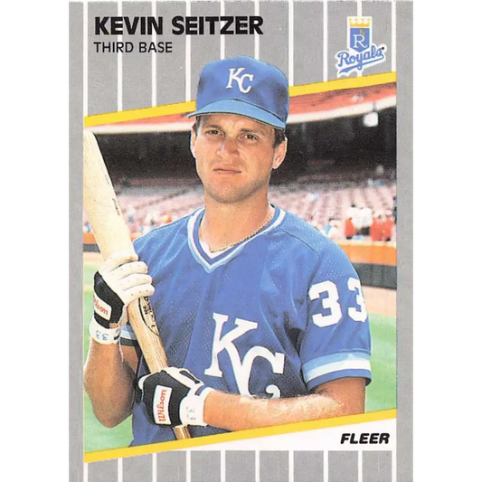 1989 Fleer #292 Kevin Seitzer EX Excellent Kansas City Royals Baseball Card  Image 1