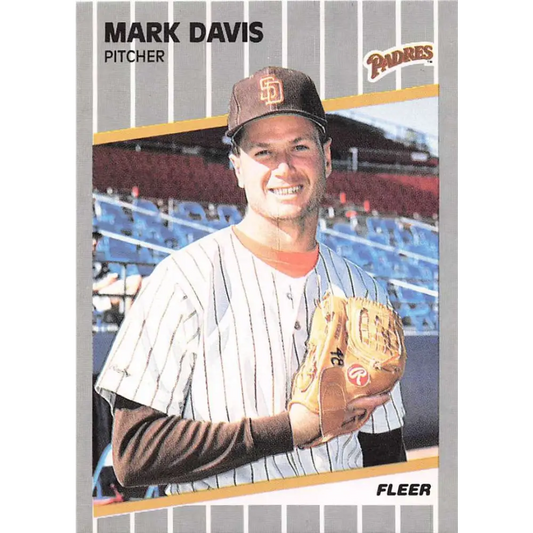 1989 Fleer #303 Mark Davis EX Excellent San Diego Padres Baseball Card  Image 1