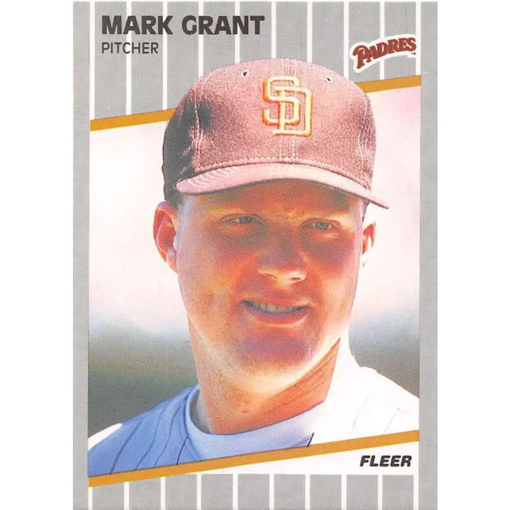 1989 Fleer #304 Mark Grant EX Excellent San Diego Padres Baseball Card  Image 1