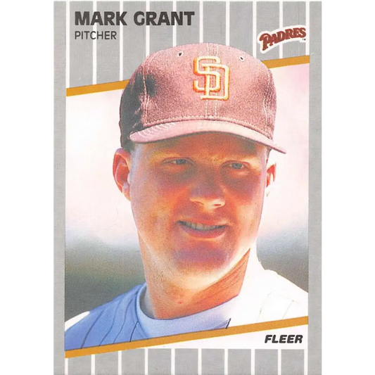 1989 Fleer #304 Mark Grant EX Excellent San Diego Padres Baseball Card  Image 1