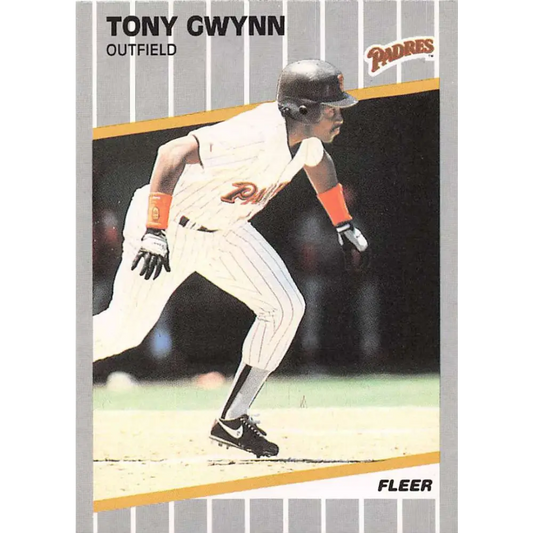 1989 Fleer #305 Tony Gwynn EX Excellent San Diego Padres Baseball Card  Image 1