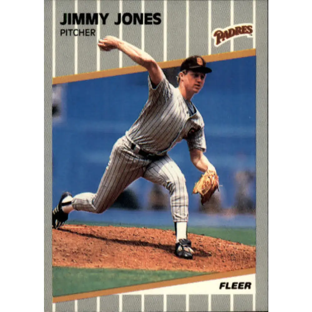 1989 Fleer #308 Jimmy Jones EX Excellent San Diego Padres Baseball Card  Image 1