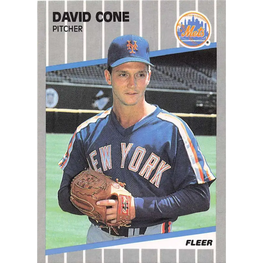 1989 Fleer #31 David Cone EX Excellent New York Mets Baseball Card  Image 1