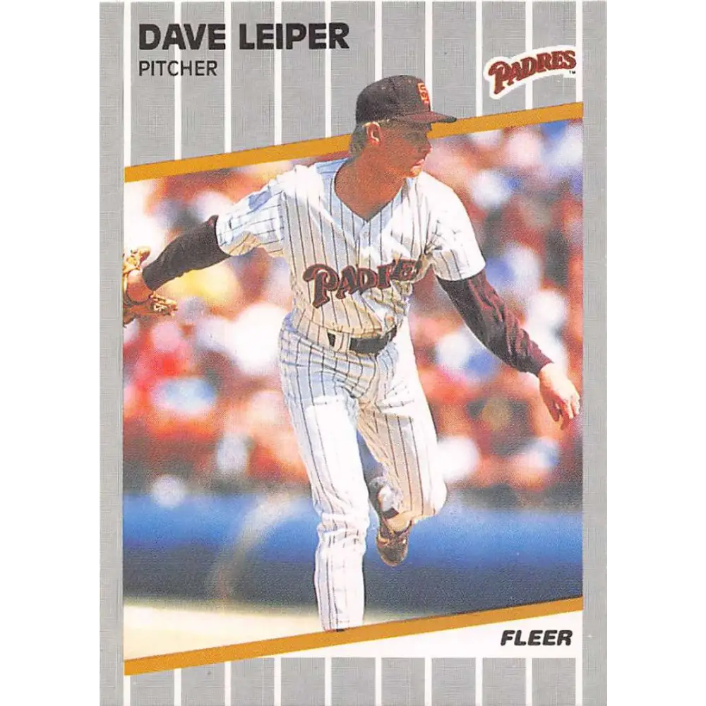 1989 Fleer #310 Dave Leiper EX Excellent San Diego Padres Baseball Card  Image 1