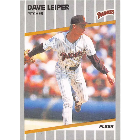 1989 Fleer #310 Dave Leiper EX Excellent San Diego Padres Baseball Card  Image 1
