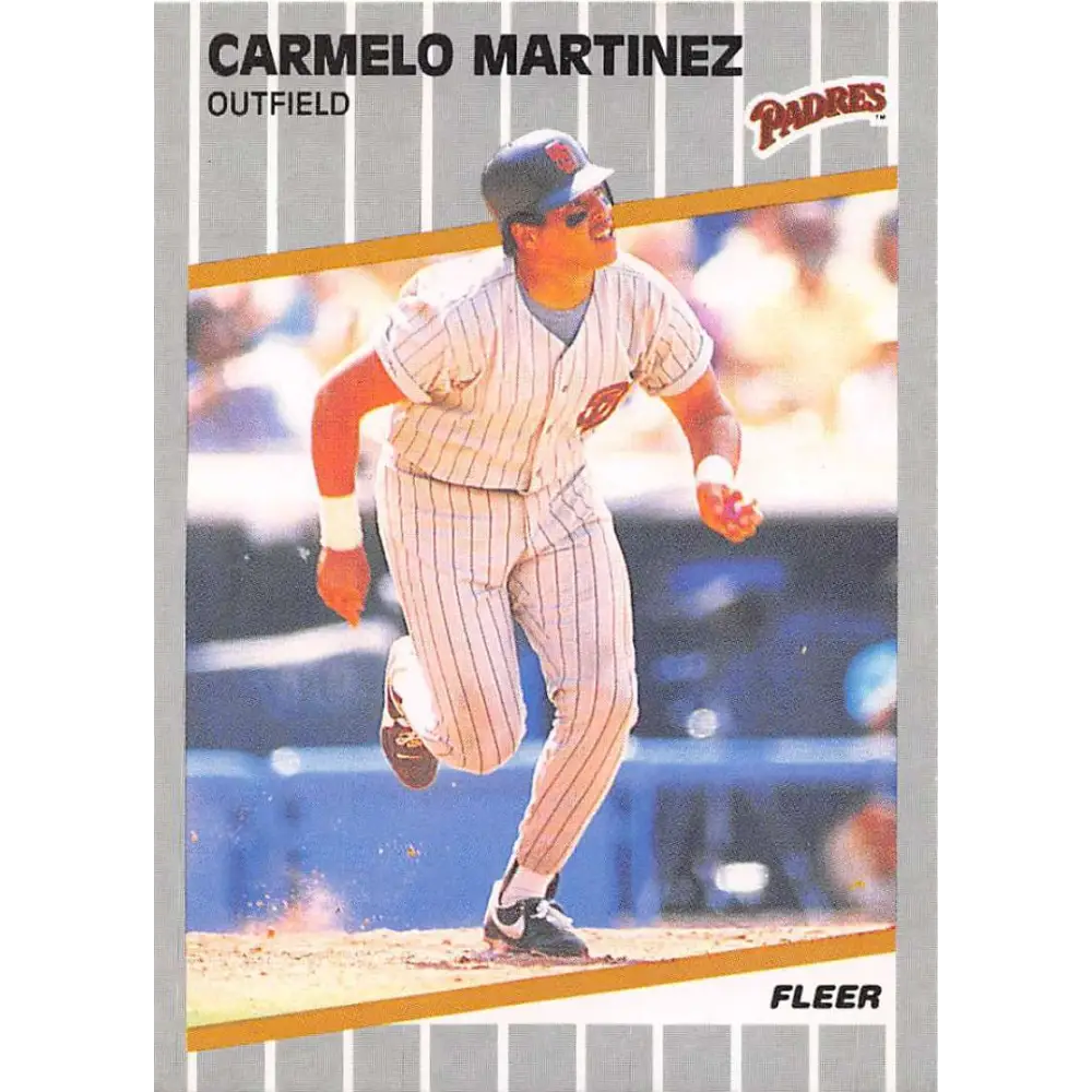 1989 Fleer #311 Carmelo Martinez EX Excellent San Diego Padres Baseball Card  Image 1