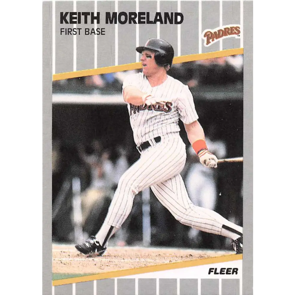 1989 Fleer #313 Keith Moreland EX Excellent San Diego Padres Baseball Card  Image 1