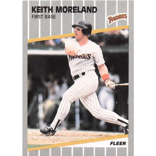 1989 Fleer #313 Keith Moreland EX Excellent San Diego Padres Baseball Card  Image 1