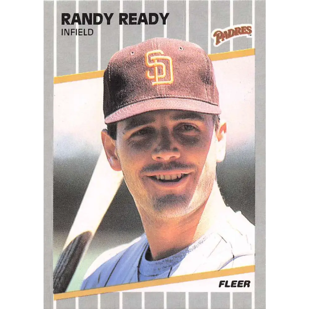 1989 Fleer #315 Randy Ready EX Excellent San Diego Padres Baseball Card  Image 1