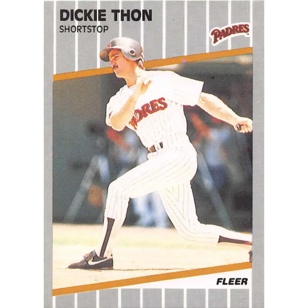 1989 Fleer #320 Dickie Thon EX Excellent San Diego Padres Baseball Card  Image 1