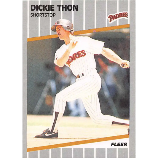 1989 Fleer #320 Dickie Thon EX Excellent San Diego Padres Baseball Card  Image 1