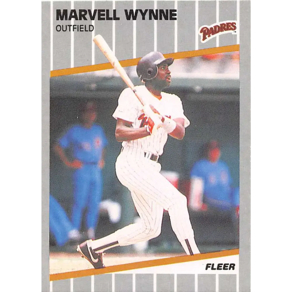1989 Fleer #322 Marvell Wynne EX Excellent San Diego Padres Baseball Card  Image 1