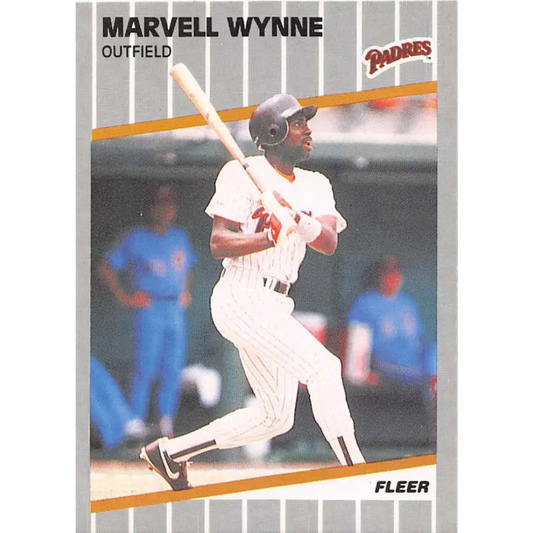 1989 Fleer #322 Marvell Wynne EX Excellent San Diego Padres Baseball Card  Image 1