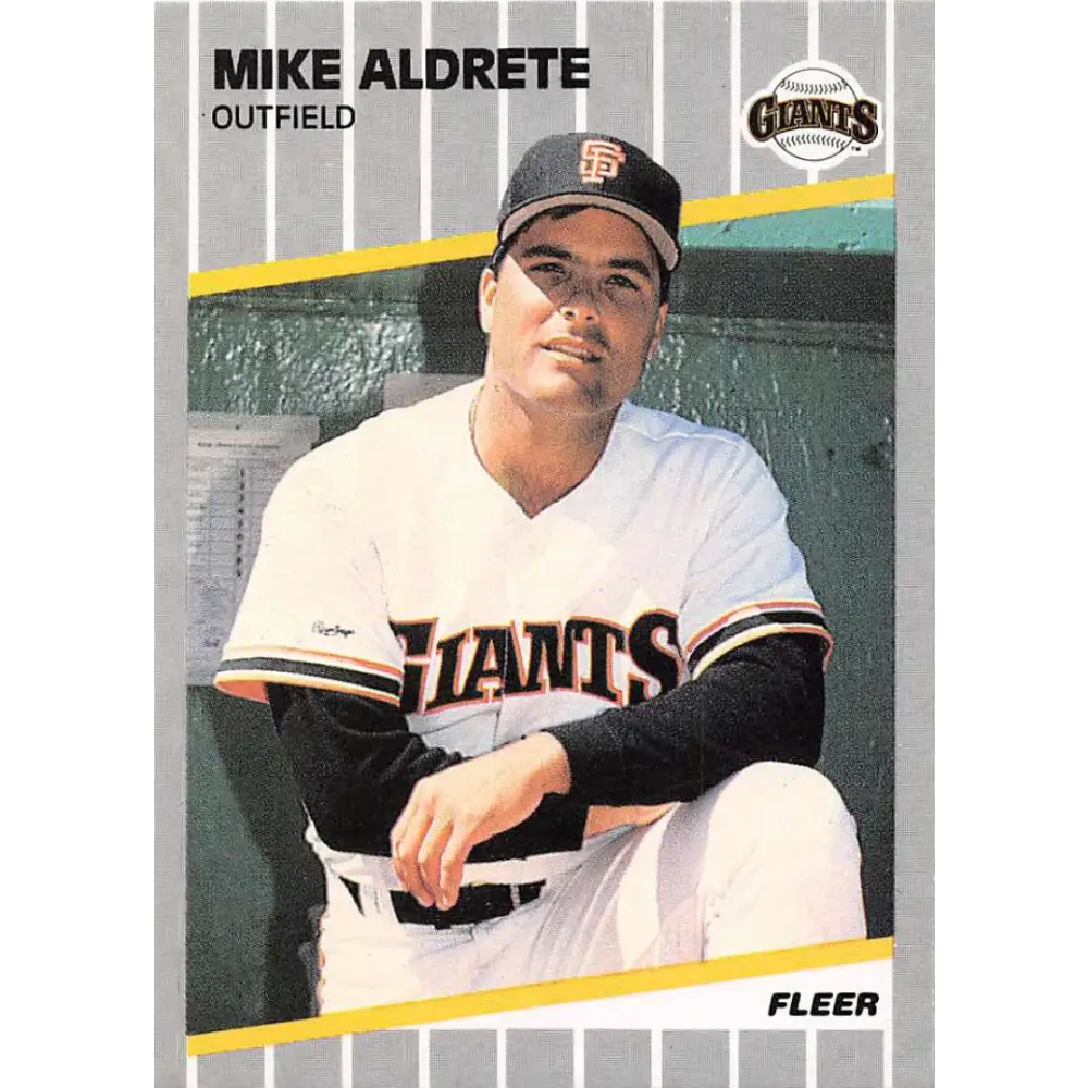 1989 Fleer #323 Mike Aldrete EX Excellent San Francisco Giants Baseball Card  Image 1