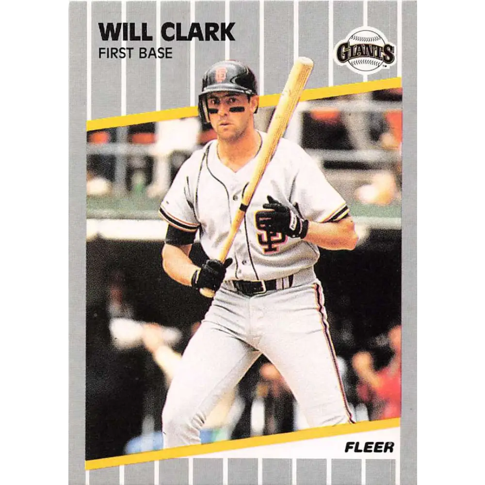 1989 Fleer #325 Will Clark EX Excellent San Francisco Giants Baseball Card  Image 1