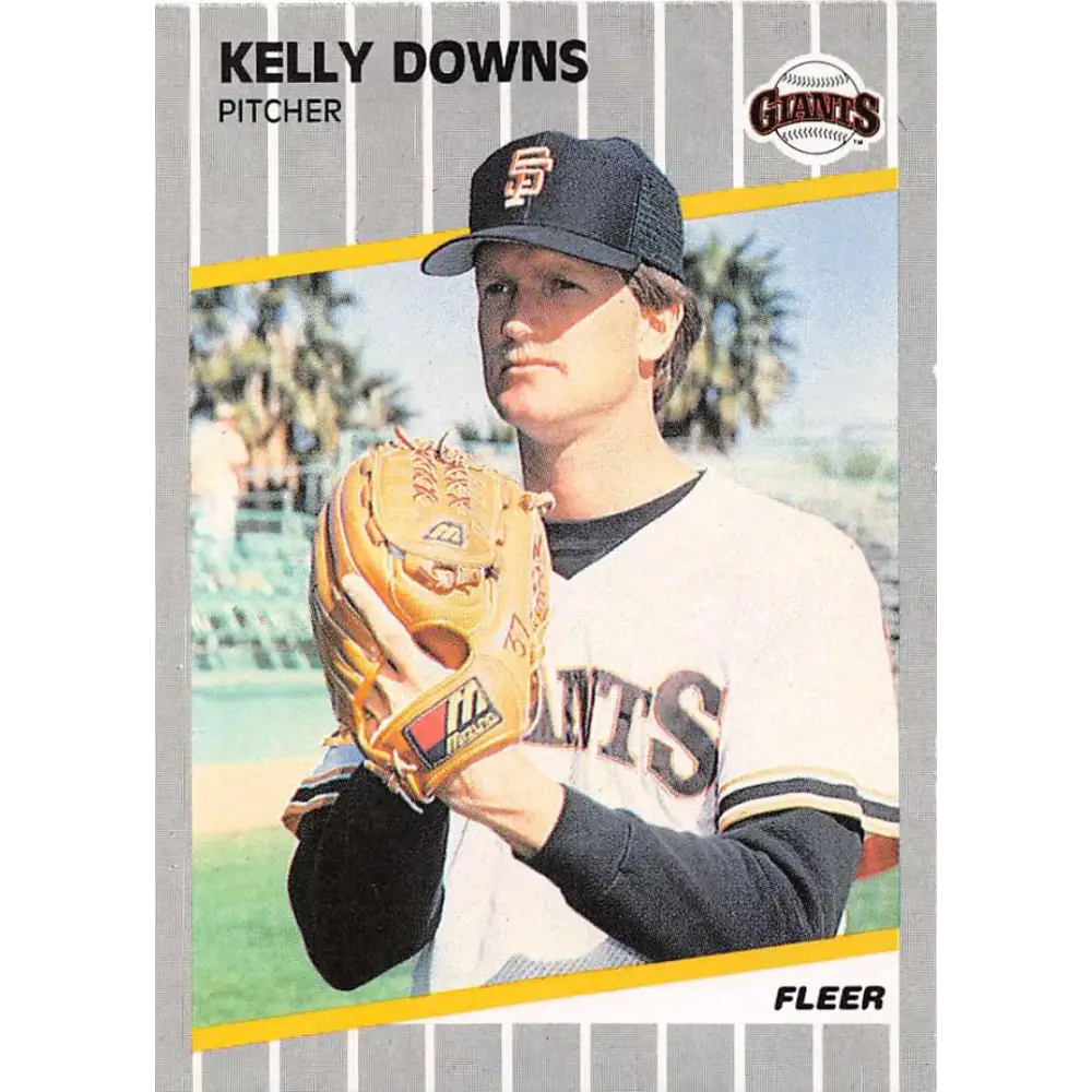 1989 Fleer #326 Kelly Downs EX Excellent San Francisco Giants Baseball Card  Image 1