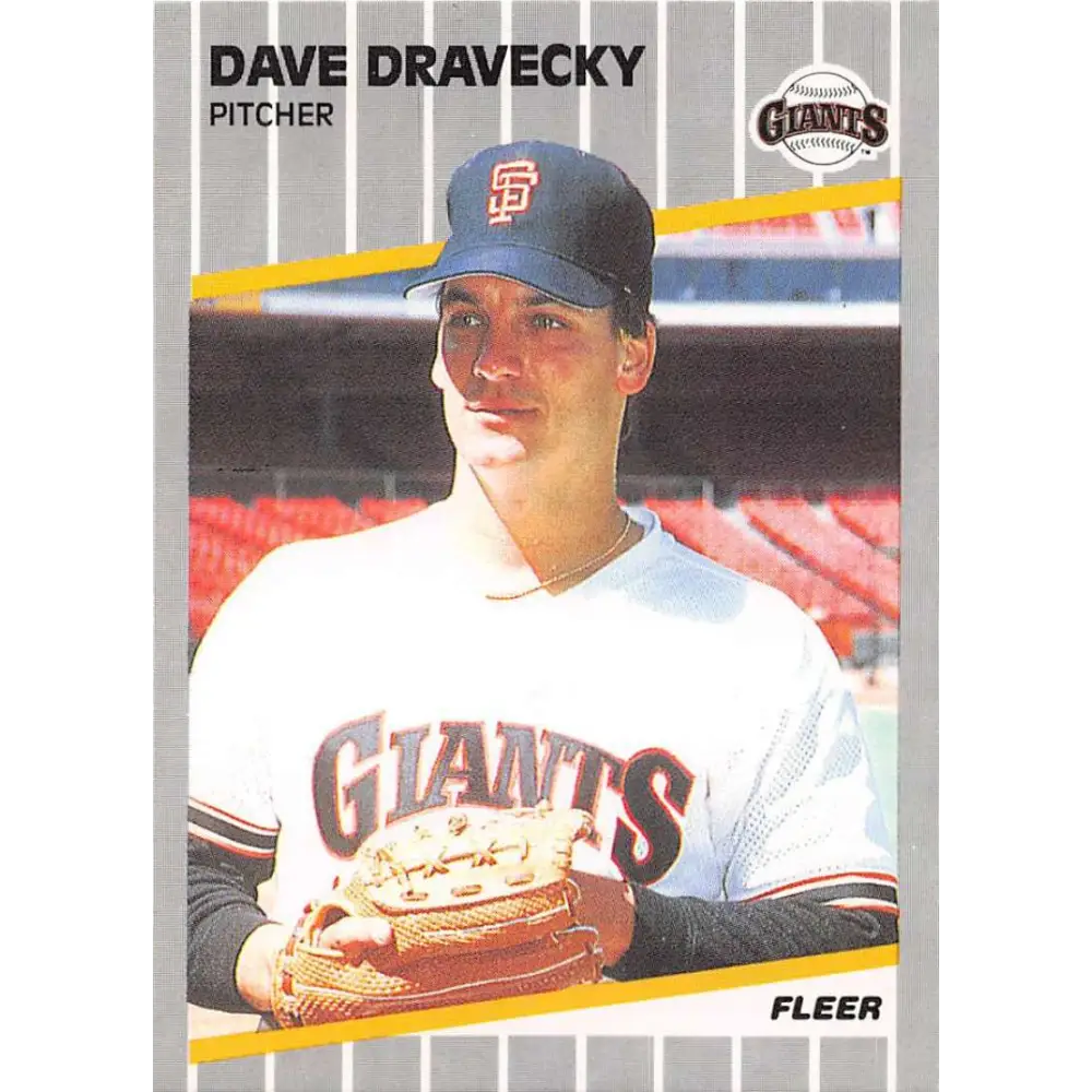 1989 Fleer #327 Dave Dravecky EX Excellent San Francisco Giants Baseball Card  Image 1
