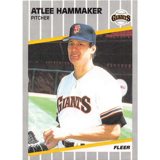 1989 Fleer #329 Atlee Hammaker EX Excellent San Francisco Giants Baseball Card  Image 1