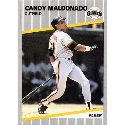 1989 Fleer #333 Candy Maldonado EX Excellent San Francisco Giants Baseball Card  Image 1