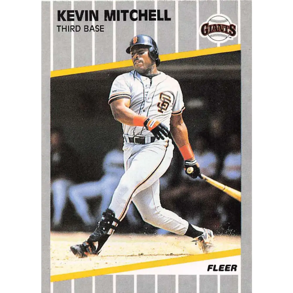 1989 Fleer #336 Kevin Mitchell EX Excellent San Francisco Giants Baseball Card  Image 1
