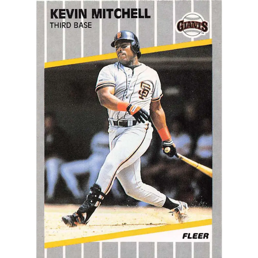 1989 Fleer #336 Kevin Mitchell EX Excellent San Francisco Giants Baseball Card  Image 1