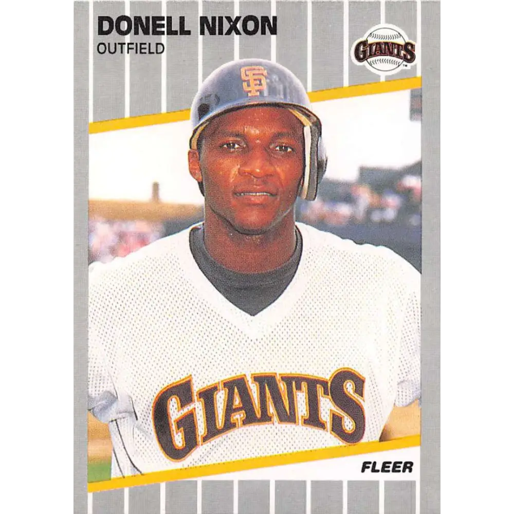 1989 Fleer #337 Donell Nixon EX Excellent San Francisco Giants Baseball Card  Image 1