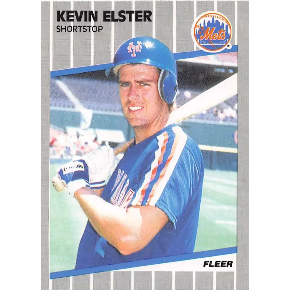 1989 Fleer #34 Kevin Elster EX Excellent New York Mets Baseball Card  Image 1